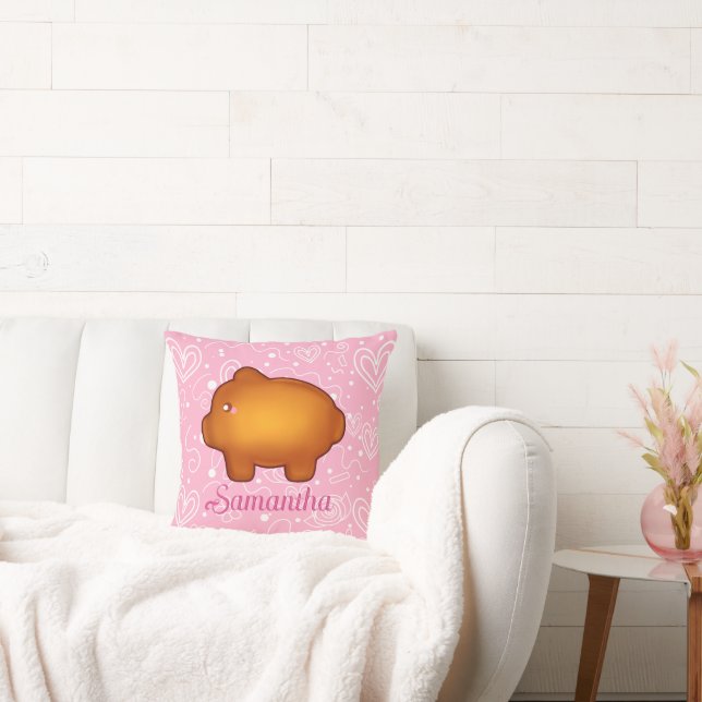 Puerquito De Piloncillo Pan Dulce Throw Pillow (Couch)