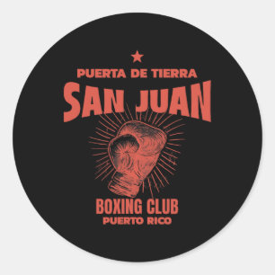 Puerta De Tierra San Juan Boxing Club Puerto Rico  Classic Round Sticker