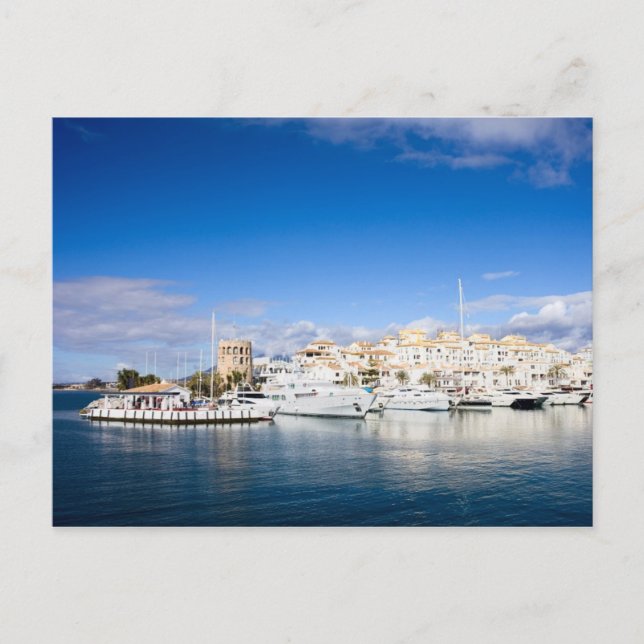 Puerto Banus Marina on Costa del Sol in Spain Postcard (Front)