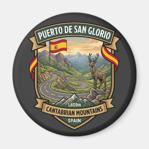 Puerto de San Glorio Spain Mountain Pass Magnet
