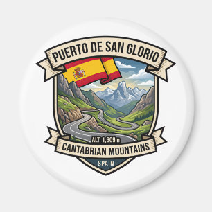 Puerto de San Glorio Spanish Alpine Drive Magnet