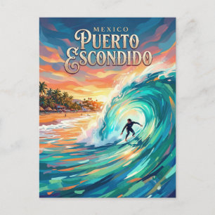 Puerto Escondido Mexico Postcard