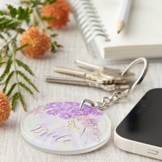 Puerto Madero lilac bow on Sage Brides Keychain