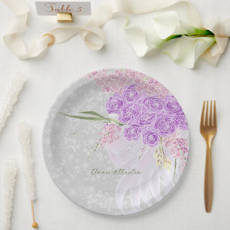 Puerto Madero Sheer lilac bow Bouquet Paper Plate