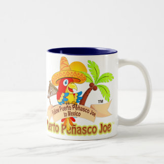 Puerto Penasco Mexico Parrot Two-Tone Coffee Mug