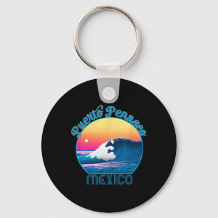 Puerto Penasco Souvenir Outfit - Retro Puerto Pena Keychain