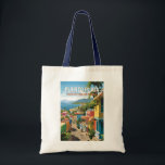 Puerto Plata Dominican Republic Travel Art Vintage Tote Bag<br><div class="desc">Puerto Plata retro vector travel design. Puerto Plata,  officially known as San Felipe de Puerto Plata,  is a major coastal city in the Dominican Republic,  and capital of the province of Puerto Plata.</div>