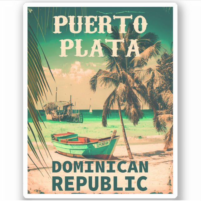 Puerto Plata Dominican Republic Vintage Retro 80s (Front)