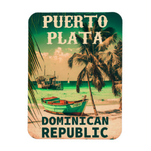 Puerto Plata Dominican Republic - Vintage Souvenir Magnet