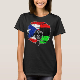 PUERTO RICAN AFRO LATINA Boricua Puerto Rico Flag T-Shirt