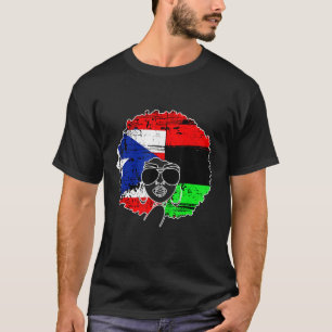 Puerto Rican Afro Latina Boricua Puerto Rico Flag T-Shirt