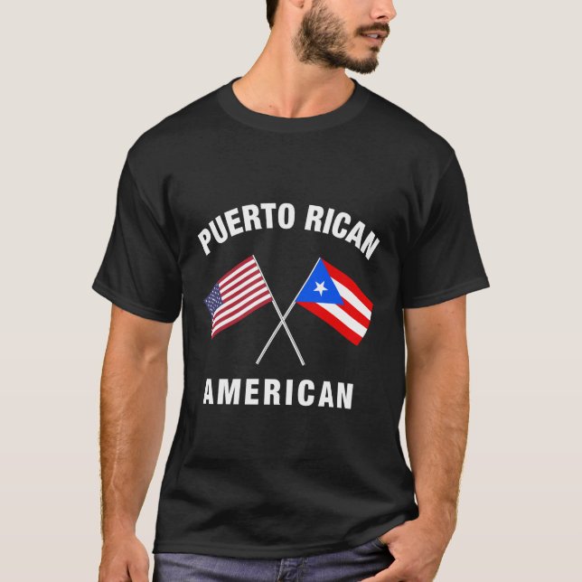 Puerto Rican American Flag T-Shirt (Front)