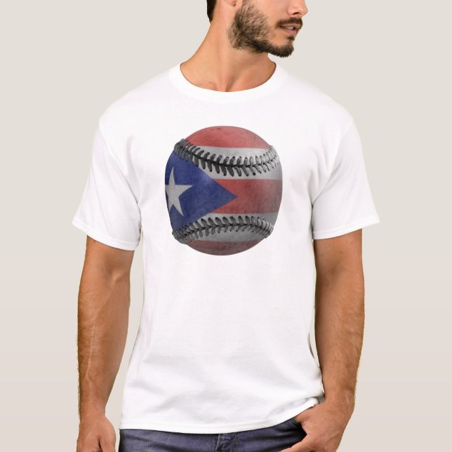 Puerto Rican Baseball T-Shirt (Front)