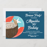 Puerto Rican Boricua Hispanic Latin Fiesta Coconut