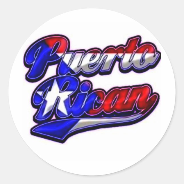 Puerto Rican Classic Round Sticker (Front)
