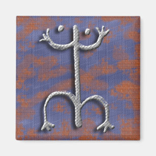 Puerto Rican coqui petroglyph magnet