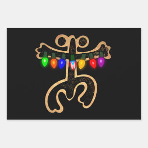 Puerto Rican Coquí Taíno Christmas Festive Holiday Wrapping Paper Sheet