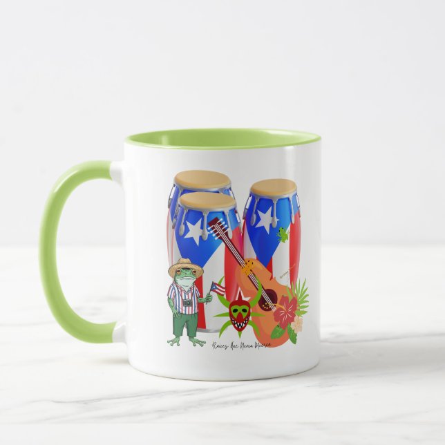 Puerto Rican Cultural Art Combo Mug - 11 oz (Left)