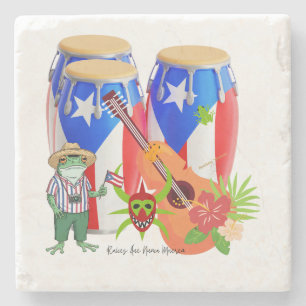 Puerto Rican Cultural Home Decor - Stone Coaster