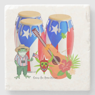 Puerto Rican Cultural Home Decor - Stone Coaster