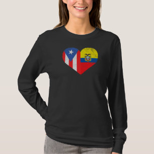 Puerto Rican Ecuadorian Flag Puerto Rico Ecuador H T-Shirt