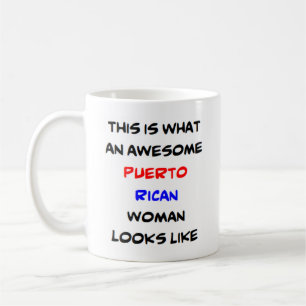puerto rican femme, énorme tasse de café
