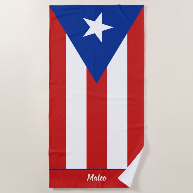 Puerto Rican Flag Beach Towel (Front)