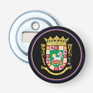 Puerto Rican Flag Bottle Opener, Emblem / Party Bottle Opener