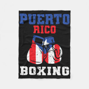 Puerto Rican Flag Boxing Gloves Rico Pride Boxing  Fleece Blanket