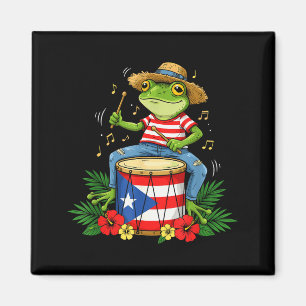 Puerto Rican Flag Coqui Frog Puerto Rico Hispanic Magnet