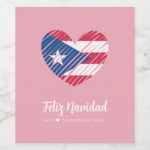 Puerto Rican Flag Coquito Wine Label