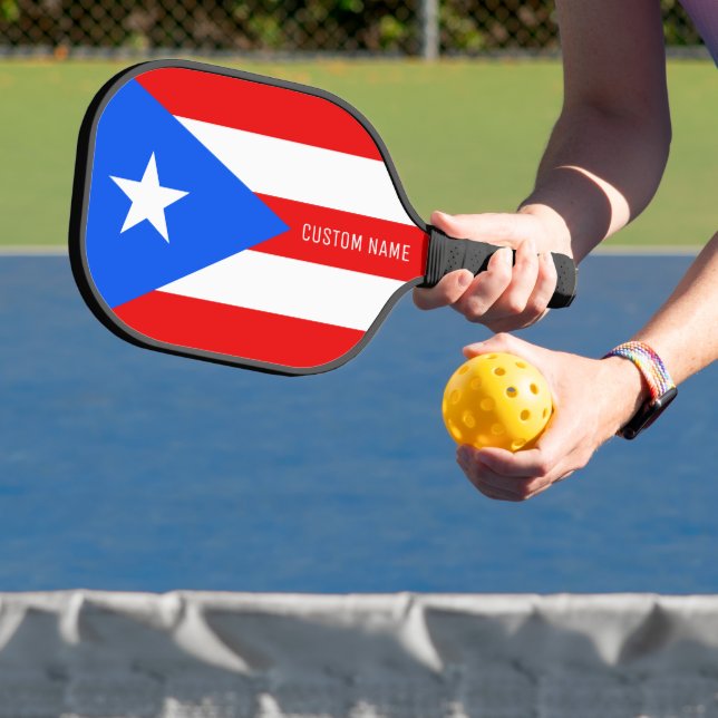 Puerto Rican flag custom pickleball paddle racket (Insitu)