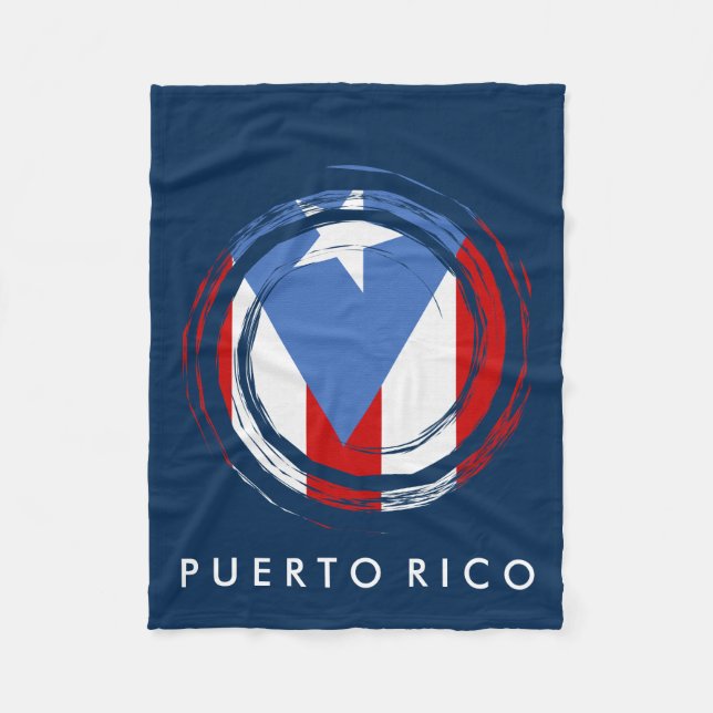 Puerto Rican Flag Fleece Blanket (Front)