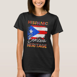 Puerto Rican Flag Hispanic Heritage Boricua Puerto T-Shirt