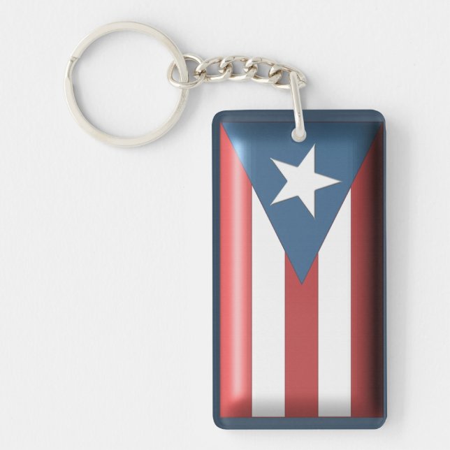 Puerto Rican Flag Key Chain (Front)