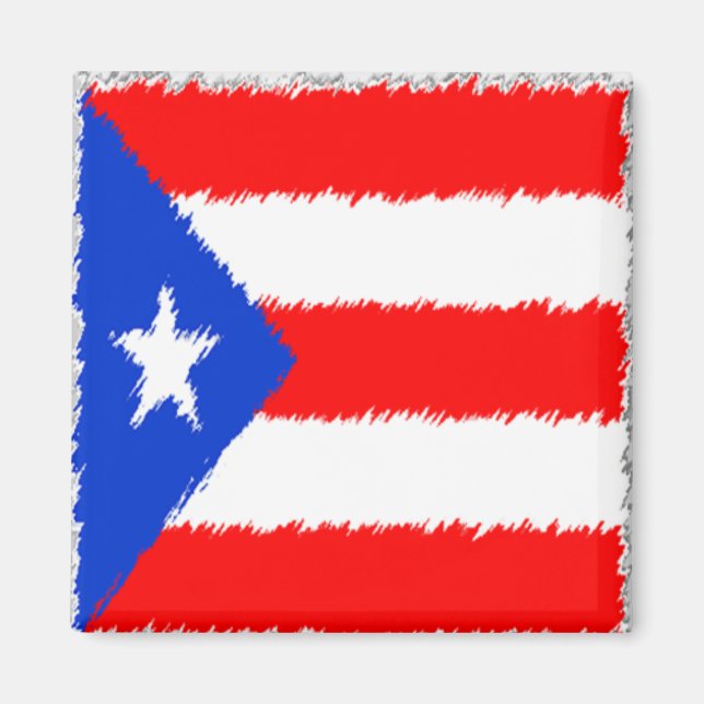 Puerto Rican Flag Magnet (Front)