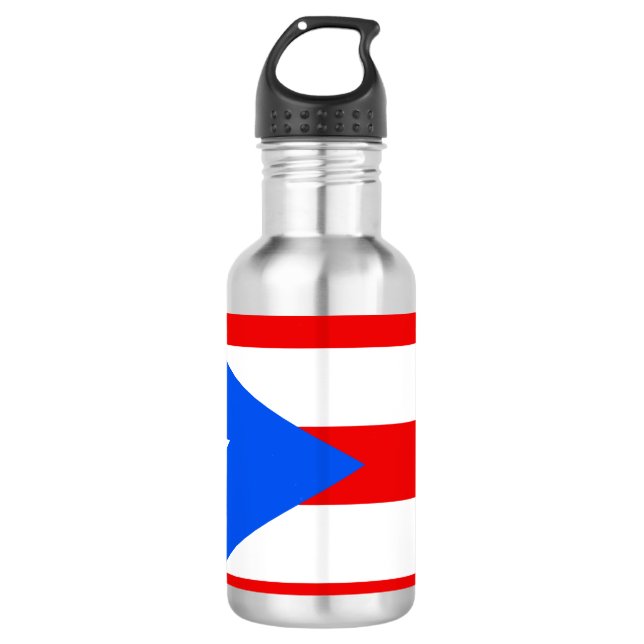Puerto Rican flag paper cup 532 Ml Water Bottle (Front)