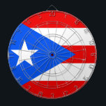 Puerto Rican Flag (Puerto Rico) Dartboard<br><div class="desc">This design features the flag of Puerto Rico, which represents and symbolizes the Caribbean island and its people. The Commonwealth of Puerto Rico ("Estado Libre Asociado de Puerto Rico") is an unincorporated territory of the United States of America. Originally populated by the indigenous Taíno people, Puerto Rico was colonized by...</div>