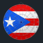 Puerto Rican Flag (Puerto Rico) Dartboard<br><div class="desc">This design features the flag of Puerto Rico, which represents and symbolizes the Caribbean island and its people. The Commonwealth of Puerto Rico ("Estado Libre Asociado de Puerto Rico") is an unincorporated territory of the United States of America. Originally populated by the indigenous Taíno people, Puerto Rico was colonized by...</div>