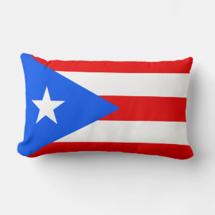 Puerto Rican Flag (Puerto Rico) Lumbar Pillow