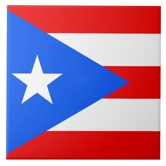 Puerto Rican Flag (Puerto Rico) Tile (Front)