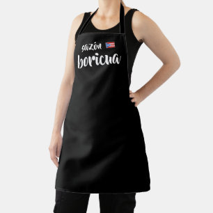 Puerto Rican Flag Sazon Boricua Apron