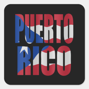 Puerto Rican flag Square Sticker