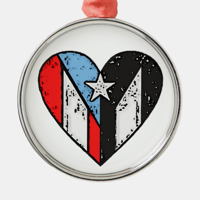 Puerto Rican Flags  Metal Ornament (Front)