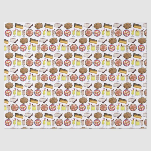 Puerto Rican Food Cuisine Love Puerto Rico Foodie Tissue Paper (Front)