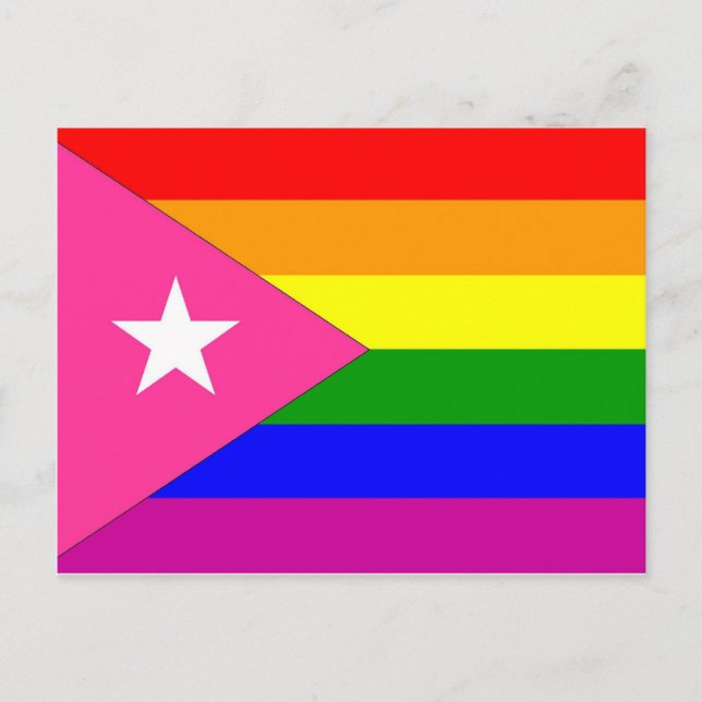 Puerto Rican Gay Pride Flag Postcard (Front)