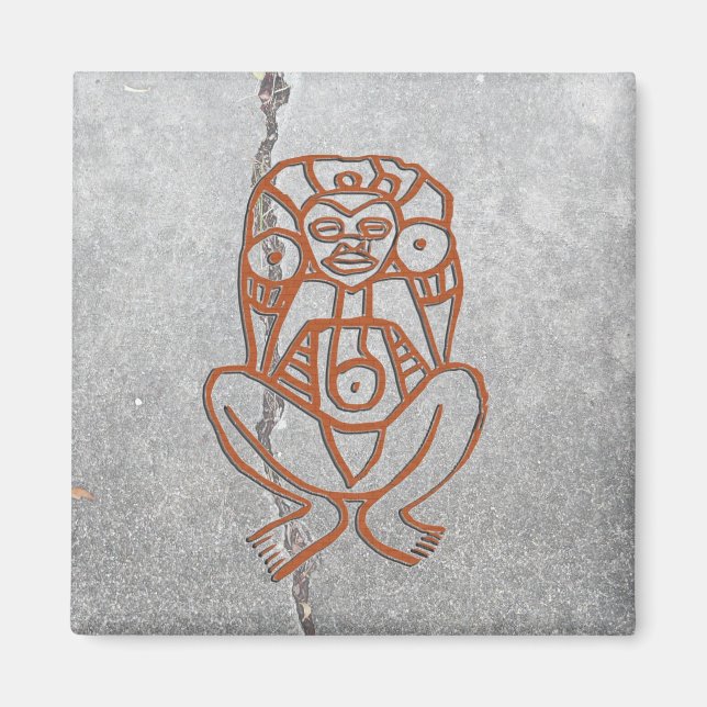 Puerto Rican goddess petroglyph - customized Magnet (Front)