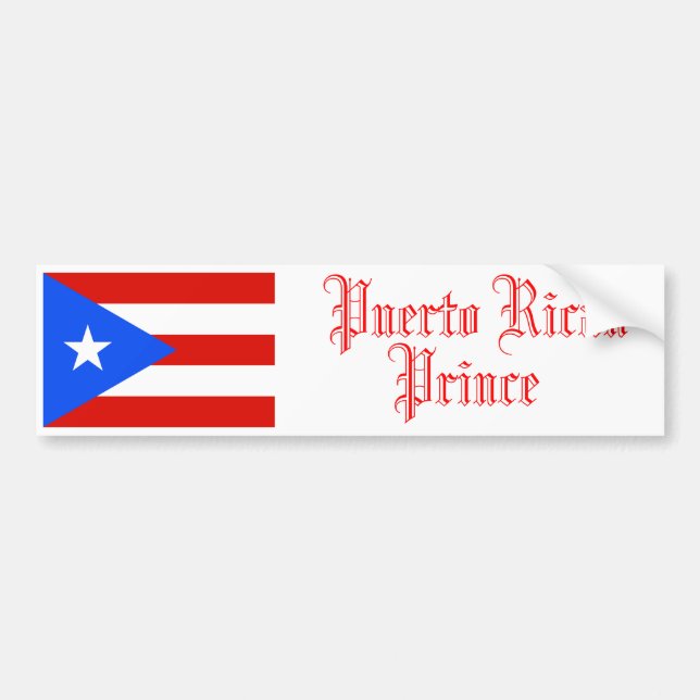 Puerto Rican Prince, Bumper Sticker (Front)