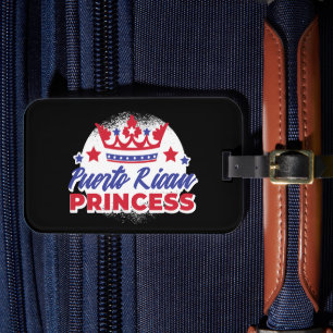 Puerto Rican Princess Cute Boricua Girl Pride  Luggage Tag