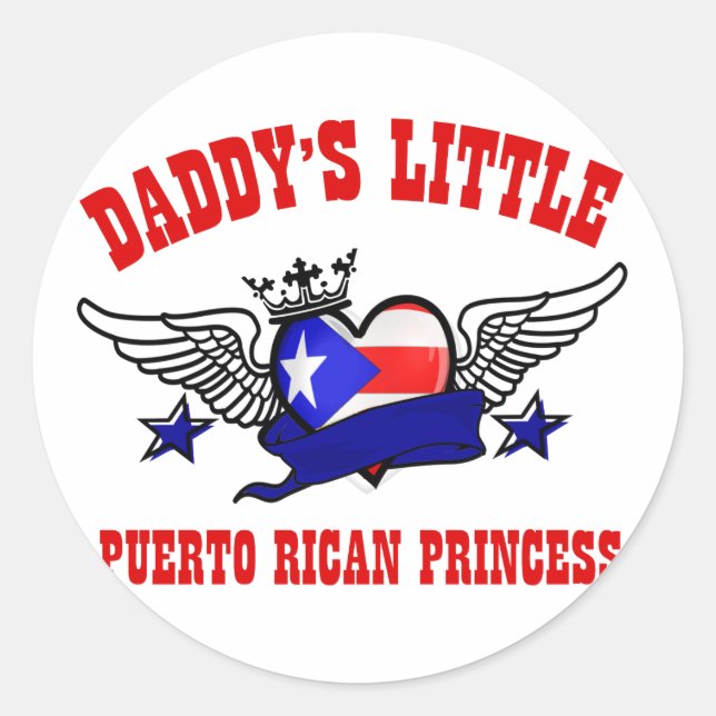 puerto rican princess designs classic round sticker (Front)